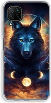 Case Company® - Hoesje geschikt voor Huawei P40 Lite hoesje - Wolf Dreamcatcher - Soft Cover Telefoonhoesje - Bescherming aan alle Kanten en Schermrand