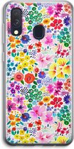 Case Company® - Hoesje geschikt voor Samsung Galaxy A40 hoesje - Little Flowers - Soft Cover Telefoonhoesje - Bescherming aan alle Kanten en Schermrand