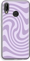 Case Company® - Hoesje geschikt voor Huawei P20 Lite hoesje - Swirl Paars - Soft Cover Telefoonhoesje - Bescherming aan alle Kanten en Schermrand