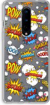 Case Company® - Hoesje geschikt voor OnePlus 8 hoesje - Pow Smack - Soft Cover Telefoonhoesje - Bescherming aan alle Kanten en Schermrand