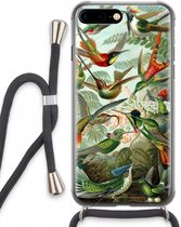 Case Company® - Hoesje met koord geschikt voor iPhone 8 Plus hoesje met Koord - Haeckel Trochilidae - Telefoonhoesje met Zwart Koord - Extra Bescherming aan alle Kanten en Over de Schermrand