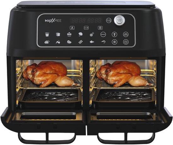 HOMCOM Friteuse à air sans huile air fryer double compartiment HOMCOM Friteuse à air sans huile air fryer double compartiment