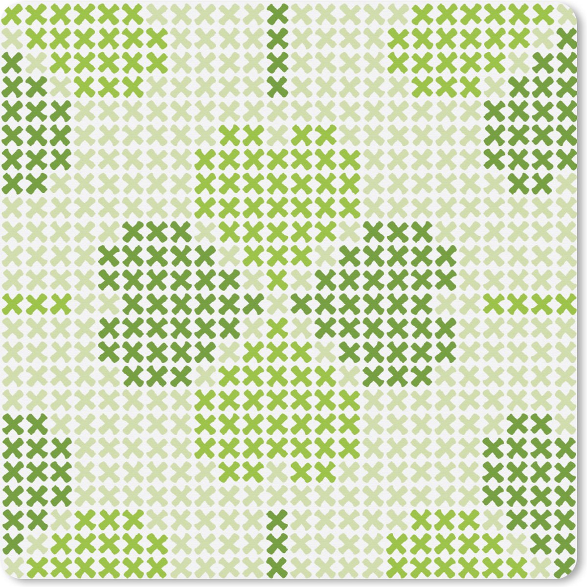 Muismat XXL 60x60 cm - Bureau onderlegger - Bureau mat Klaver - Patronen - Groen - Bureaumat - Gaming mousepad xl - Bureaulegger groot - Computer deskmat