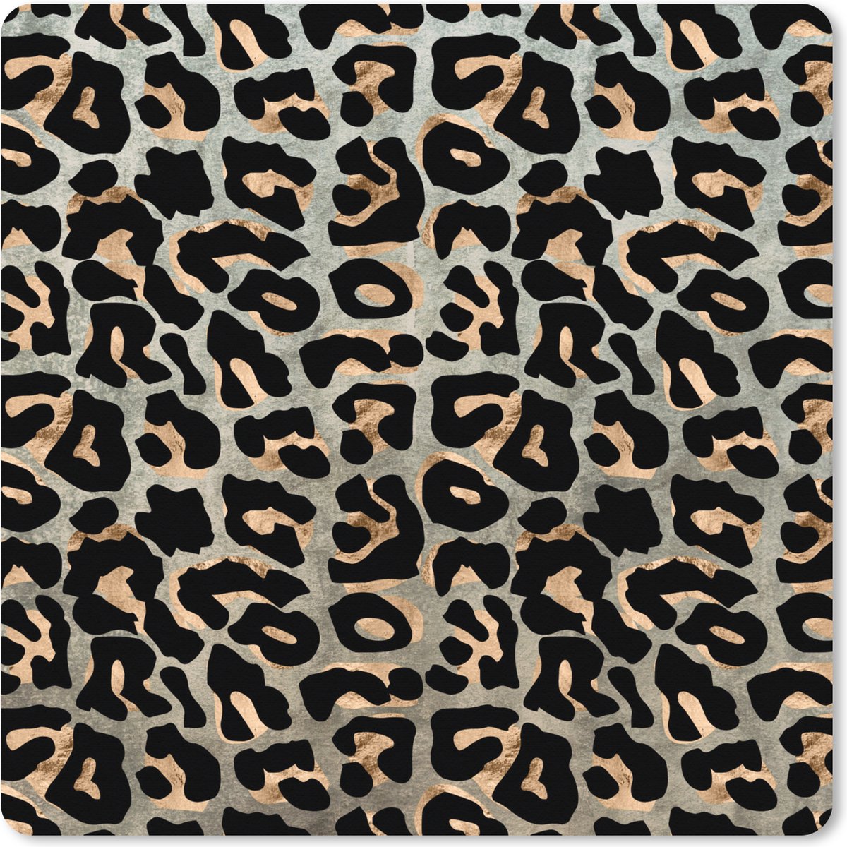 Muismat XXL 80x80 cm - Bureau onderlegger - Bureau mat Dierenprint - Panter - Luxe - Bureaumat - Gaming mousepad xl - Bureaulegger groot - Computer deskmat