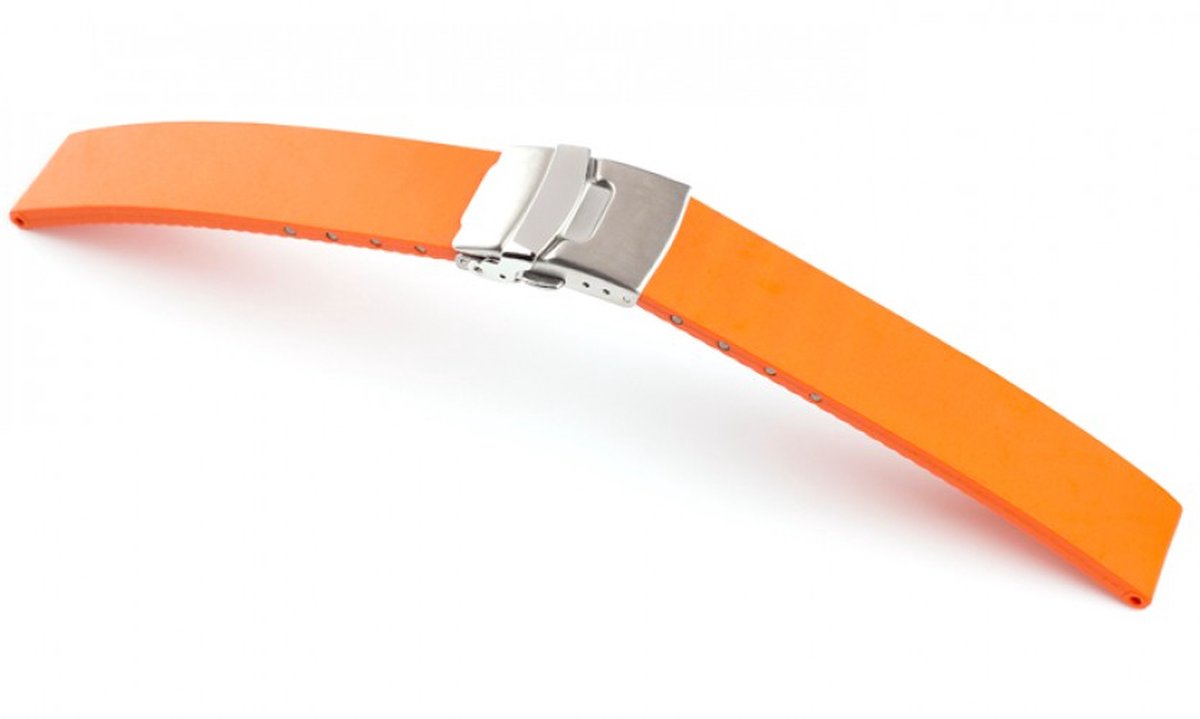 Horlogeband Pure Oranje - Leer - 20mm