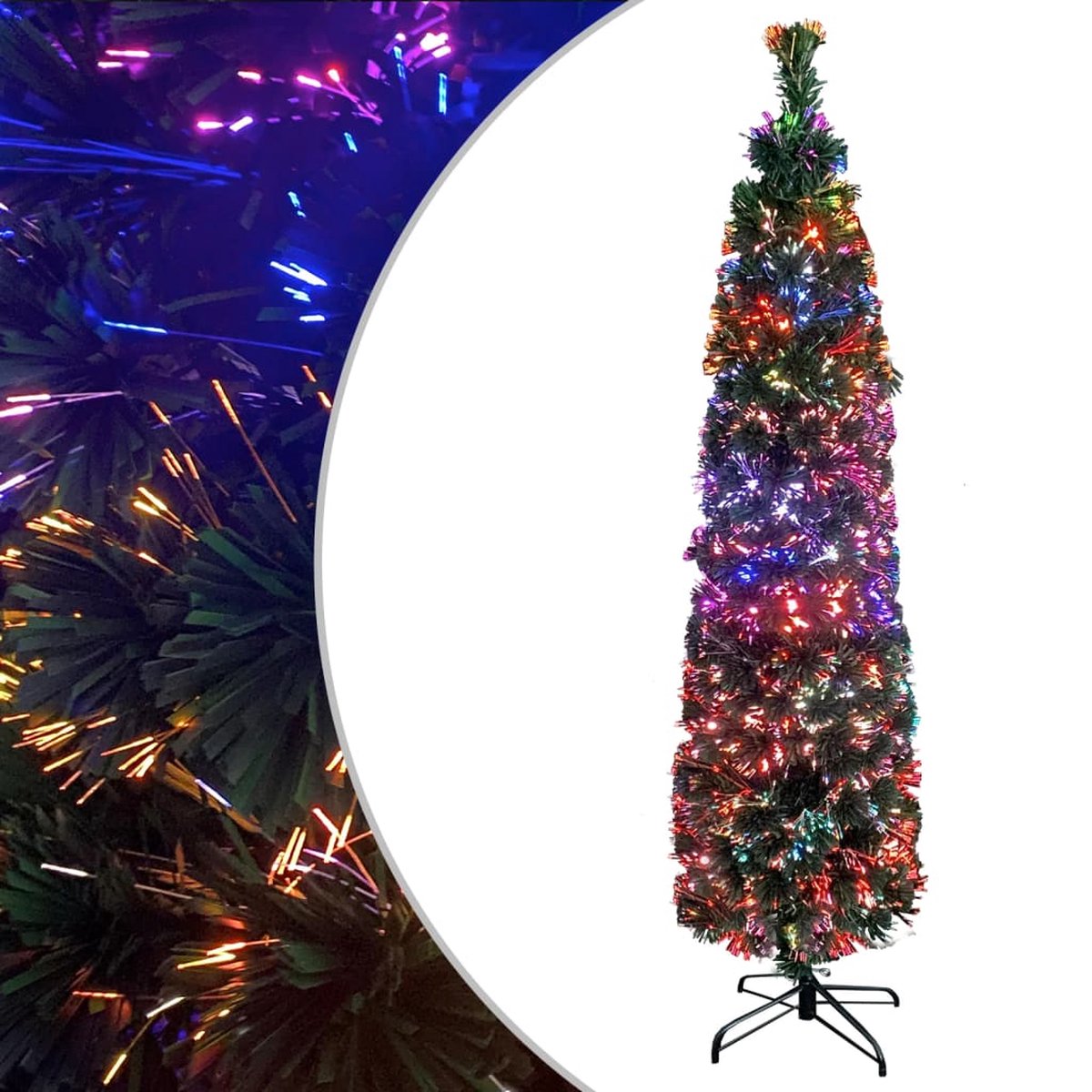 VidaLife Kunstkerstboom met standaard smal 120 cm glasvezel