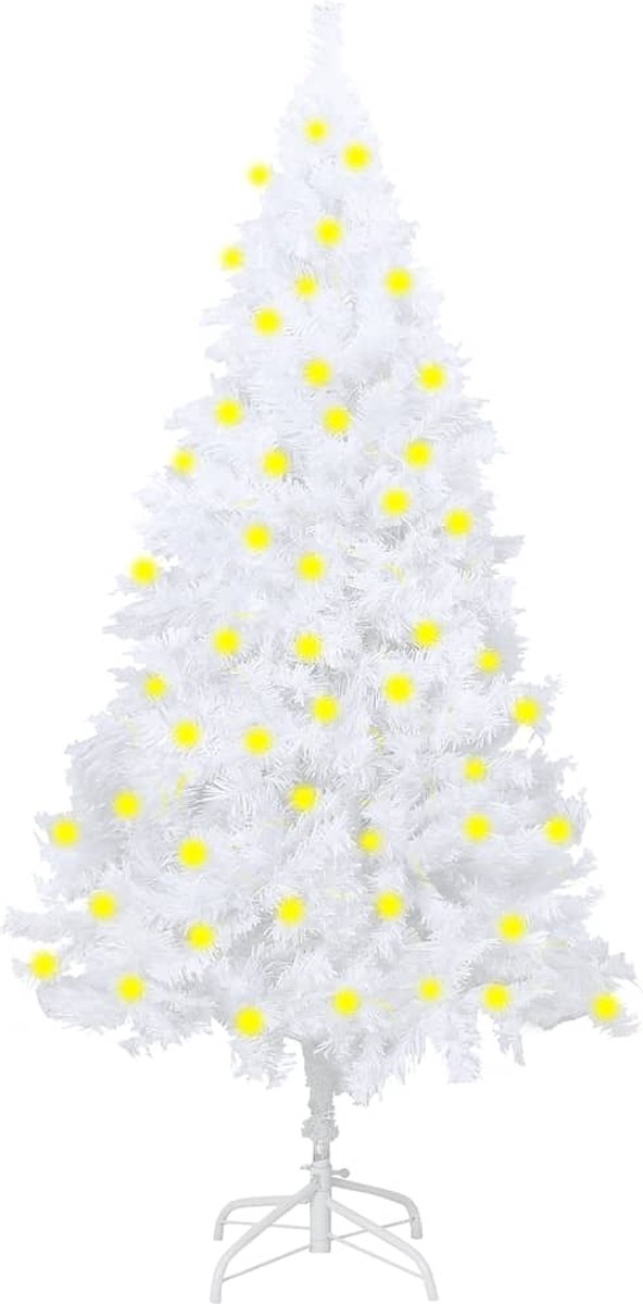 VidaLife Kunstkerstboom met LED's en dikke takken 180 cm wit