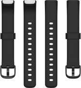 Siliconen bandje - geschikt voor Fitbit Luxe - maat M/L - zwart