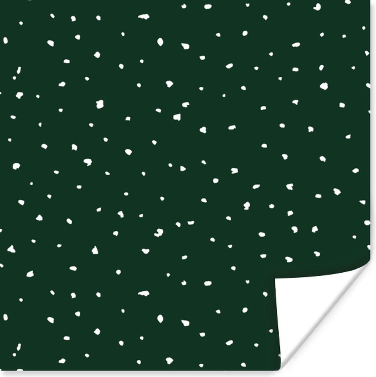 Poster Groen - Design - Stippen - 50x50 cm