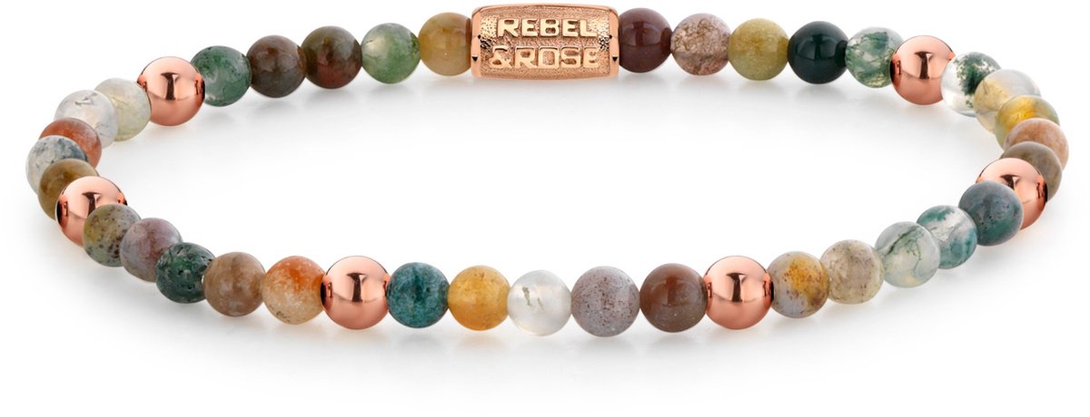 REBEL & ROSE More Balls Than Most Indian Summer - 4mm - 18 ct rosegold plated RR-40083-R-15 cm