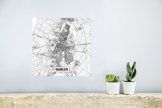 Affiche Plan de la ville Haarlem - 30x30 cm - Carte