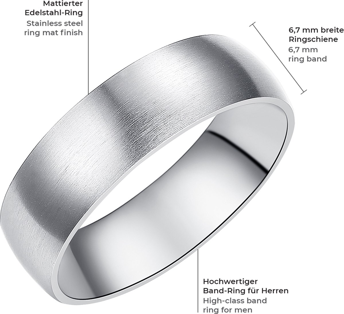 True Rebels True Rebels Mannen Edelstalen ring zilverkleurig