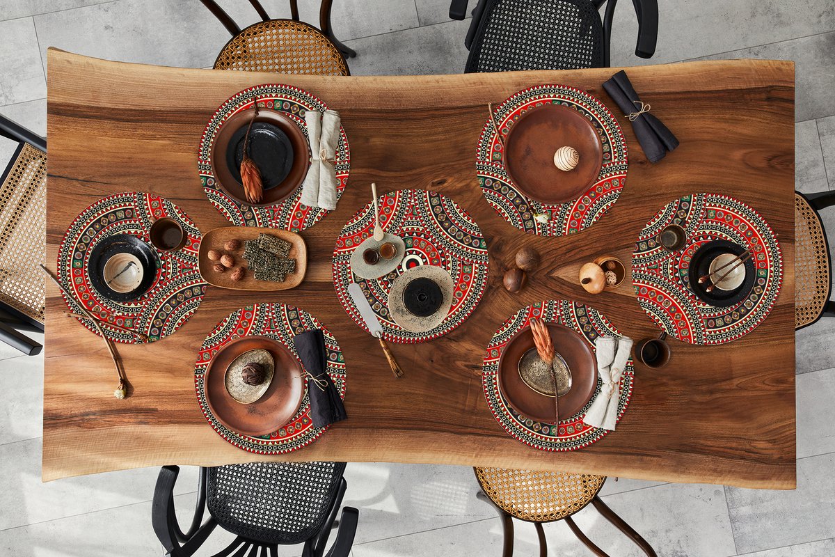 Ronde placemats - Onderlegger - Placemats rond - Patronen - Mandala - Australië - 8 stuks