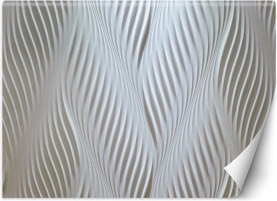 Trend24 - Behang - Abstracte Golven - Behangpapier - Fotobehang 3D - Behang Woonkamer - 200x140x2 cm - Incl. behanglijm