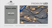 2x éclairage de Noël 40 LED blanc chaud avec variateur et minuterie - pour extérieur et intérieur - éclairage d'arbre
