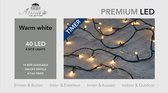 2x stuks kerstverlichting 40 warm witte leds met dimmer en timer - voor buiten en binnen - boomverlichting