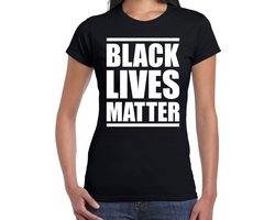 Black lives matter protest t-shirt zwart voor dames - staken / betoging / demonstratie shirt - anti racisme / discriminatie S