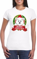 Foute Kerst shirt voor dames - ijsbeer - Merry Christmas L