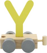 Lettertrein Y geel | * totale trein pas vanaf 3, diverse, wagonnetjes bestellen aub