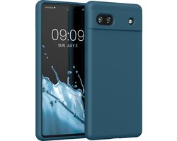 kwmobile telefoonhoesje geschikt voor Google Pixel 6a - Hoesje met siliconen coating - Smartphone case in mat petrol