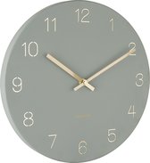 Chiffres gravés Karlsson Charm - Horloge murale - Acier - Ø30cm - Vert (Jungle Green)