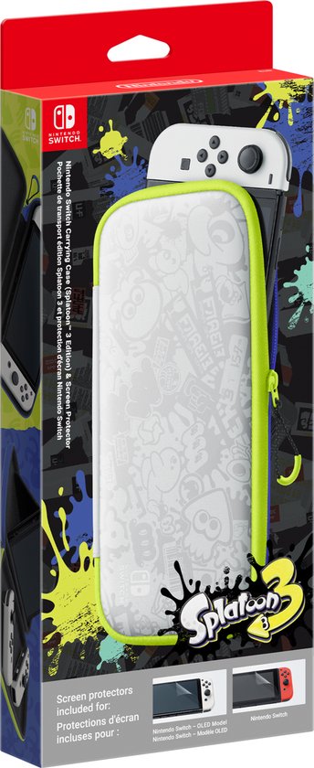 Nintendo Pochette de transport et protection d'écran Switch OLED Splatoon 3  | bol