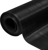 vidaXL - Vloermat - anti-slip - 3 - mm - 1,5x4 - m - rubber - fijne - ribbel