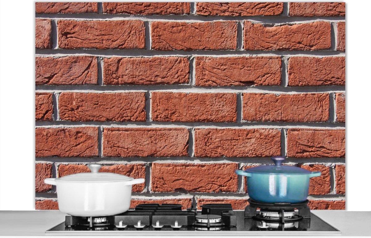 Spatscherm - Muur - Baksteen - Vintage - Spatwand - Koken - 120x80 cm