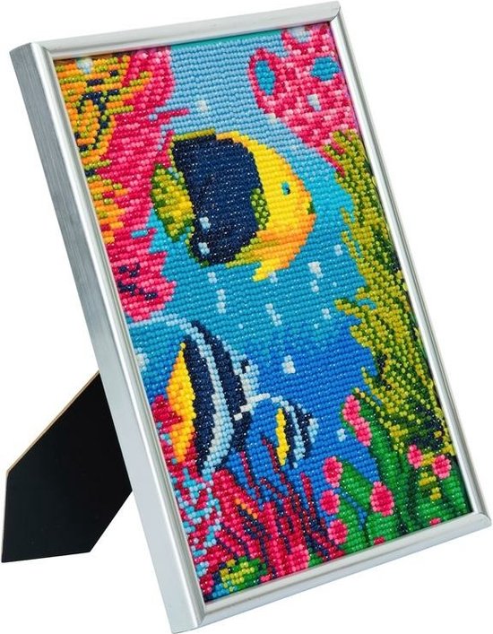 Diamond Painting Crystal Art Kit ® Tropical Fish 21x25 cm incl