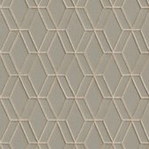 DUTCH-WALLCOVERINGS-Behang-Hexagonal-grijs