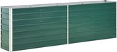 vidaXL - Plantenbak - verhoogd - 240x40x77 - cm - gegalvaniseerd - staal - groen