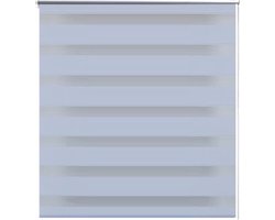 vidaXL - Zebra - rolgordijn - 50,9 - x - 100 - cm - stofbreedte - 46,7 - cm - wit