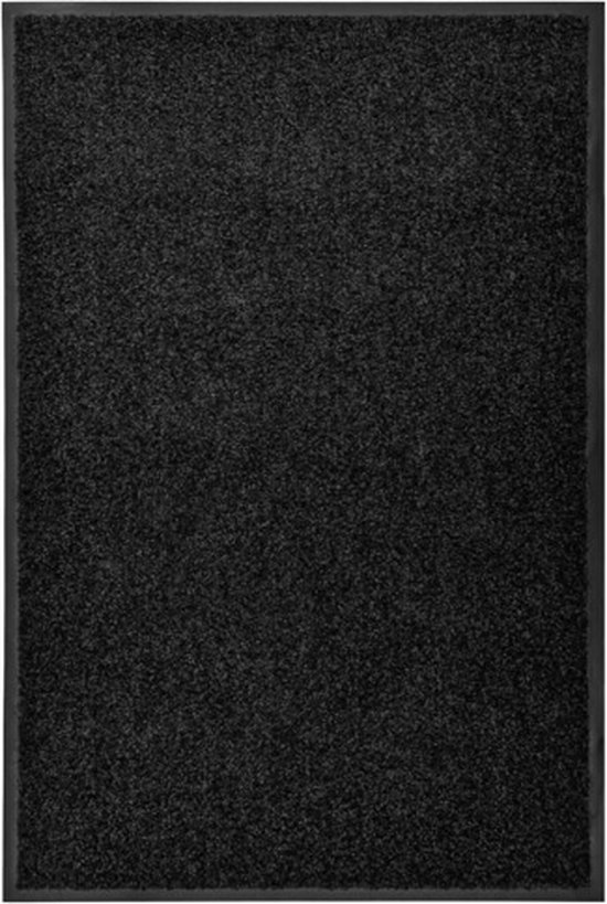 vidaXL - Deurmat - wasbaar - 60x90 - cm - zwart