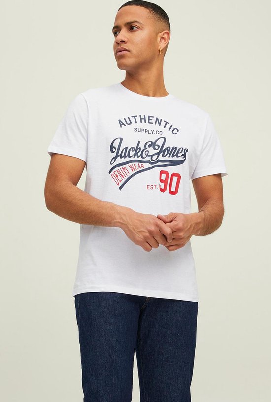 JACK & JONES T-Shirt Homme Jjecorp Logo Tee SS Crew Neck - Coton Confortable Et Style Moderne