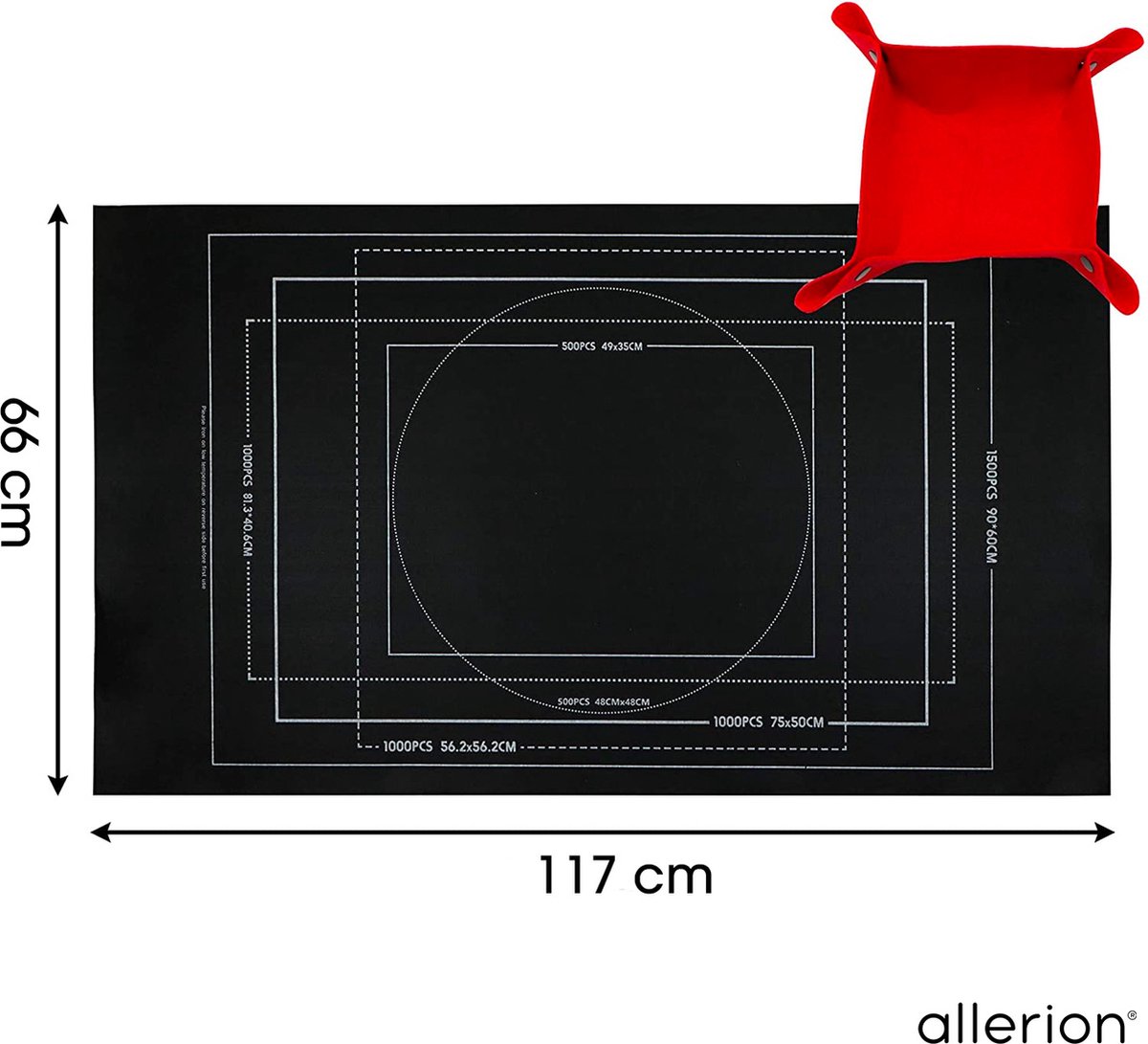 Allerion Puzzelmat - 66cm x 115cm - Oprolbaar - Inclusief opbergkoker en accessoires — cadeau in Hobby - foto 6