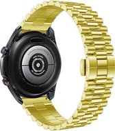 Strap-it Luxe presidential metalen bandje - geschikt voor Huawei Watch GT 3 Pro 43mm / GT 3 42mm / GT 2 42mm - goud