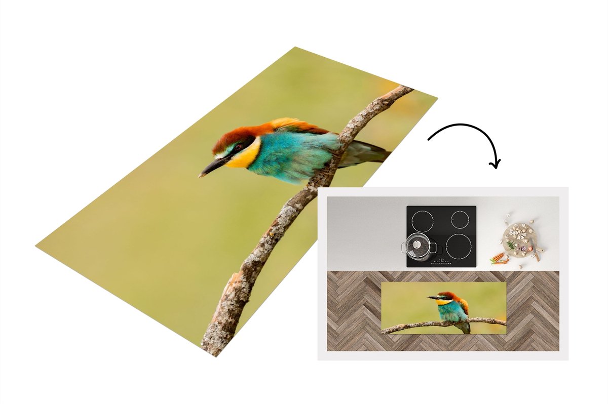 Keukenloper - Loper keuken - Vogel - Bijeneter - Dieren - 120x50 cm - Keukenloper vinyl