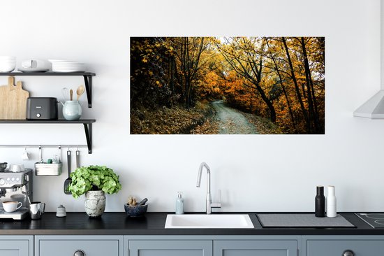 Stickers Stickers muraux - Feuilles - Automne - Forêt - 120x60 cm - Feuille adhésive