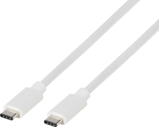 Vivanco USB-kabel USB-C stekker, USB-C stekker 1.00 m Wit 63088 | bol