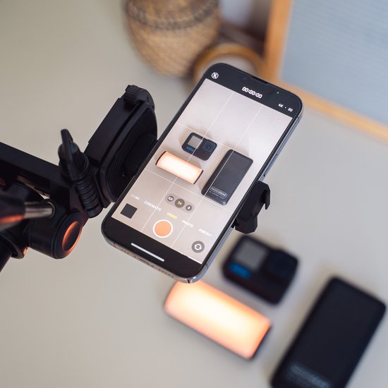 MOJOGEAR 179cm 3-in-1 Statief: Driepoot, Monopod & Horizontale Arm voor topshots - met Telefoonhouder en Tripod Draagtas - Groot statief voor smartphone telefoon en camera - Tripod smartphone - Zwart