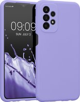 kwmobile telefoonhoesje geschikt voor Samsung Galaxy A23 4G / 5G - TPU backcover met siliconen coating - Smartphone case in lavendel