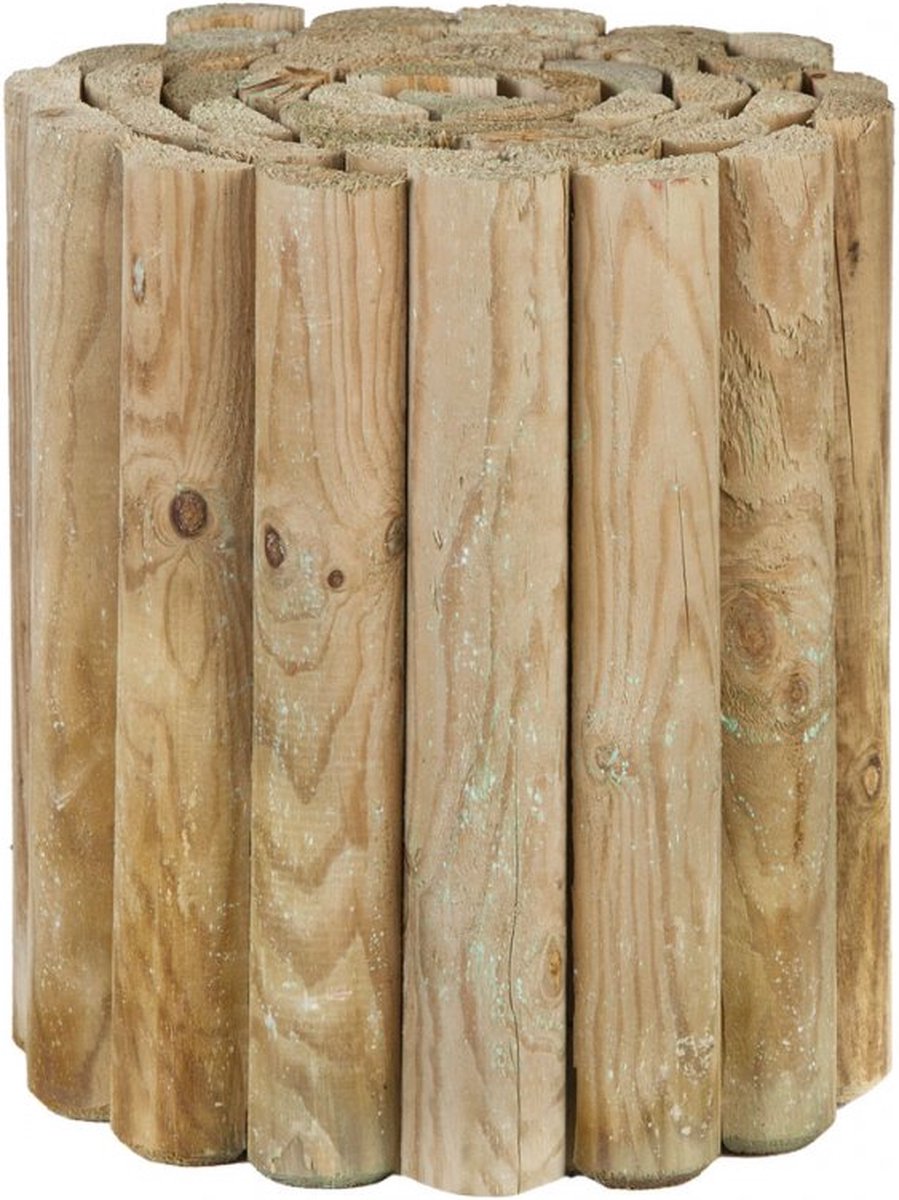 Wovar Borderrand Hout Grenen 40 cm Hoog / 2.42 meter Lang | Per Stuk | Borderrol | Borderrol hout