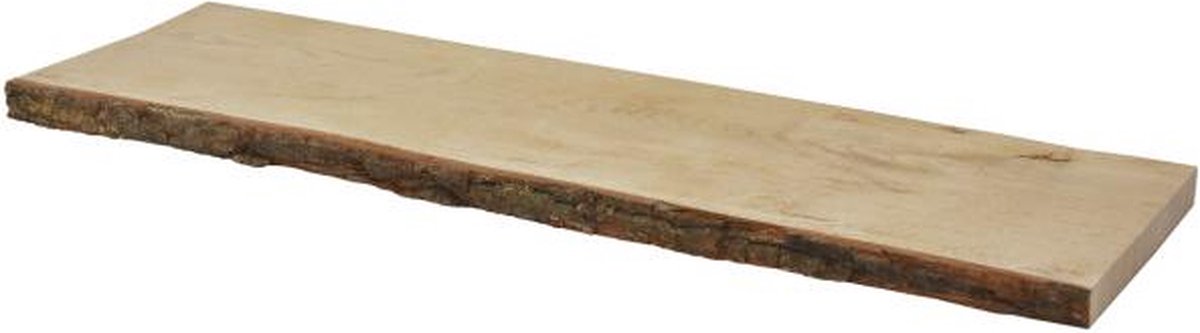 Wovar Wandplank Eikenhout met Schors 80 x 23.5 x 2 cm