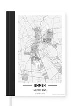 Notitieboek - Schrijfboek - Stadskaart Emmen - Notitieboekje klein - A5 formaat - Schrijfblok - Plattegrond