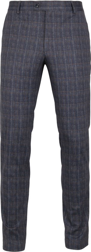 Convient - Pantalon Jersey Carreaux Bleu Foncé - Coupe slim - Pantalon Homme taille 54