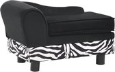 vidaXL - Hondenbank - 57x34x36 - cm - pluche - zwart