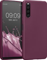 kwmobile telefoonhoesje geschikt voor Sony Xperia 10 IV - Hoesje voor smartphone - Back cover in bordeaux-violet