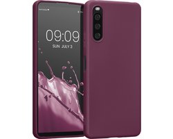 kwmobile telefoonhoesje geschikt voor Sony Xperia 10 IV - Hoesje voor smartphone - Back cover in bordeaux-violet