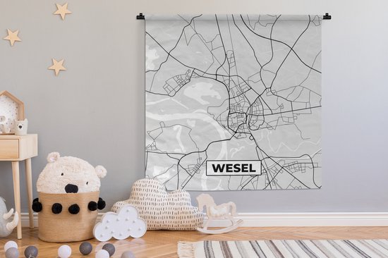 Tapisserie - Tapisserie - Allemagne - Wesel - Carte - Plan de la ville - Carte - 150x150 cm - Tapisserie