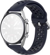 Siliconen bandje met extra gaatjes - donkerblauw, geschikt voor Garmin Vivoactive 4 en Venu 2